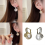 Geometric Cross Earrings with Micro Set Tech & Electroplated Copper FinishGold 2