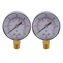 2X 0 - 1 Bar 50mm Wasser Manometer Meter 1/4 Zoll NPT Gewinde Manometer TS-50- 15 Psi