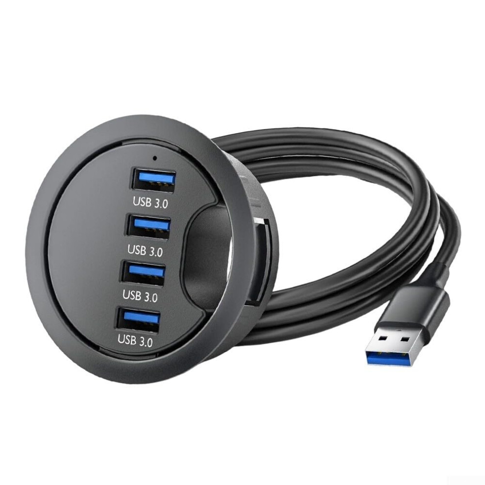 Usb 3.0 4 Port Desktop Hub With 5Gbps Speed Data Transfer And Easy Desk Installation 9189345523595