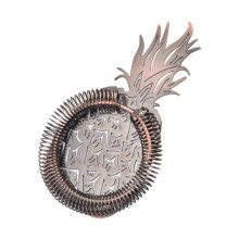 Reusable Pineapple Cocktail Strainer Bronze Finish For Ice Separation In Parties And Kitchens