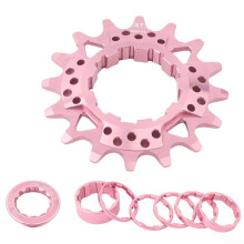 Single Speed Bike Freewheel HG Freehub Compatible 811 Speed Dirt Bike Flywheel Cover Pink 16T