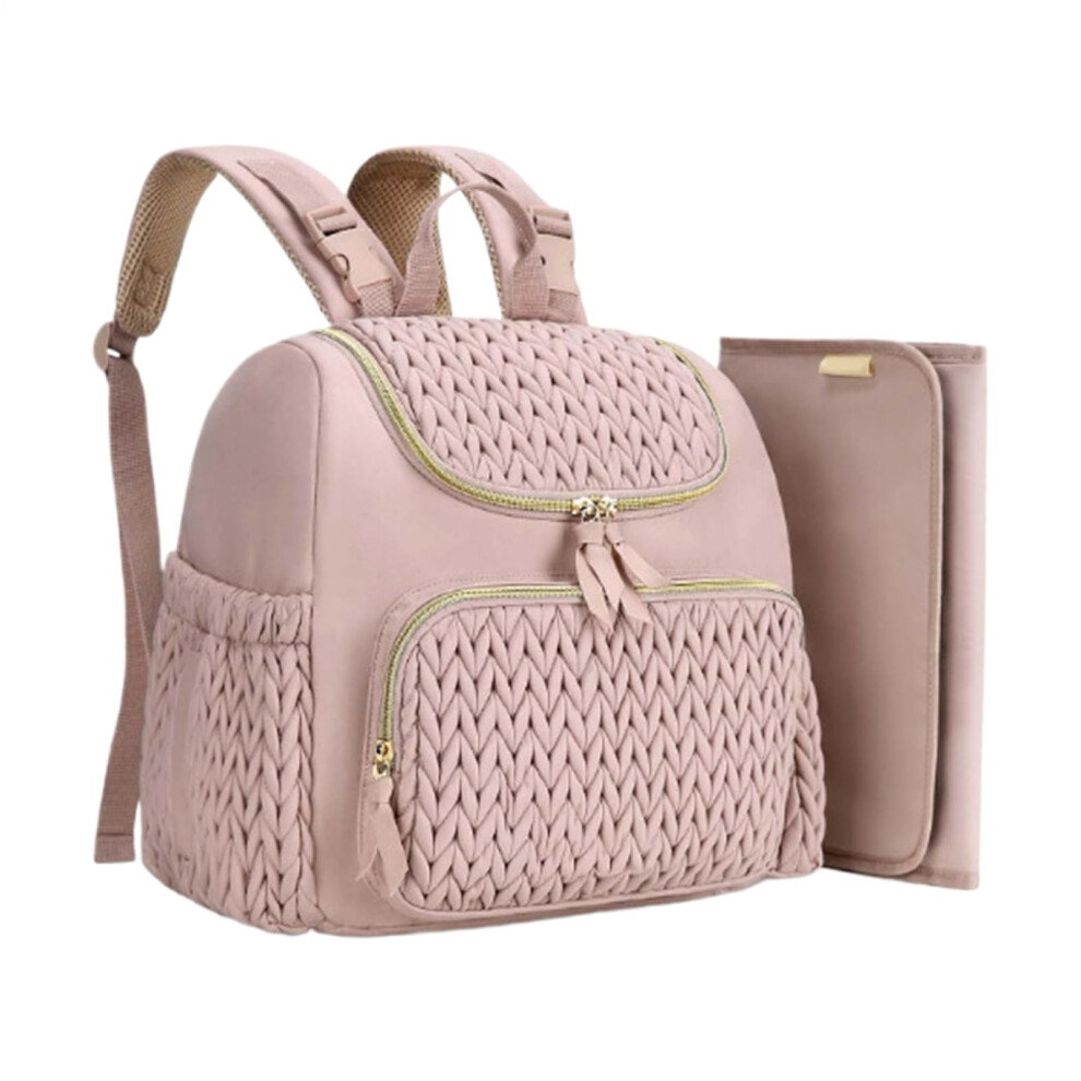 Diaper Backpack Small Waterproof Diaper Bag With Changing Pad And Stroller Straps For Travel Storage Organizer Gold