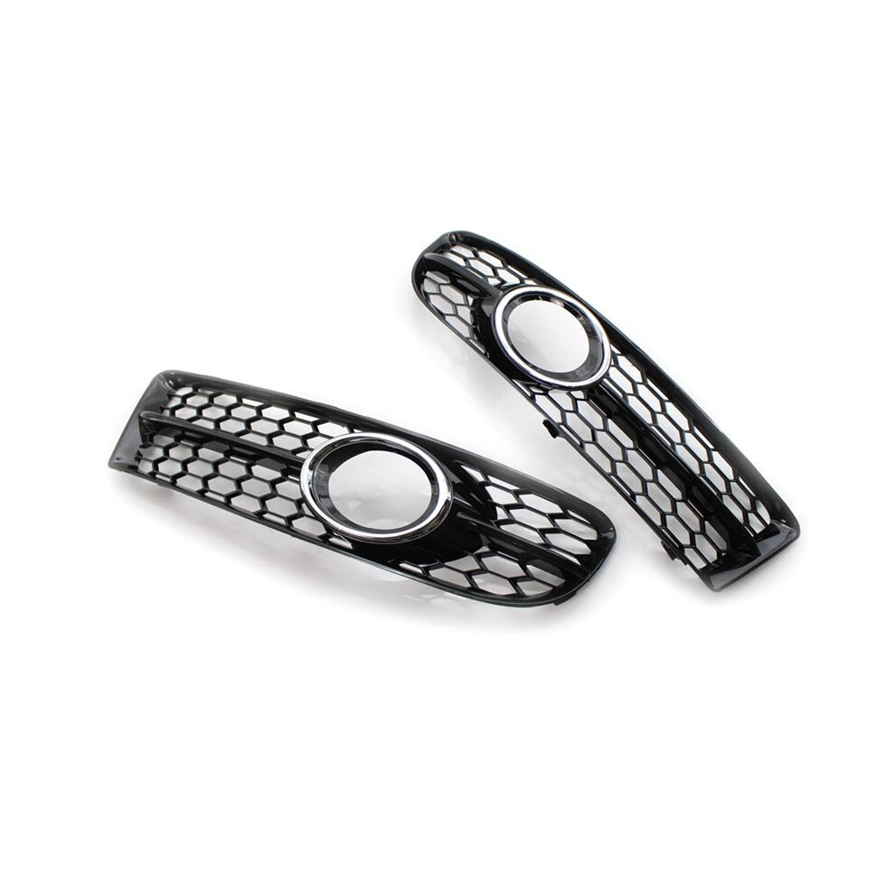 Front Bumper Honeycomb Mesh Fog Grille Cover For A4 B7 S4 B7 A4 S- 2005-2008 8E0807681f 8E0807682f,A Light 6032210696197