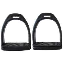 Safety Stirrups 2Pcs Lightweight Wide Track Equestrian Stirrups With NonSlip Rubber Pad 90x96mm For Children And Adults