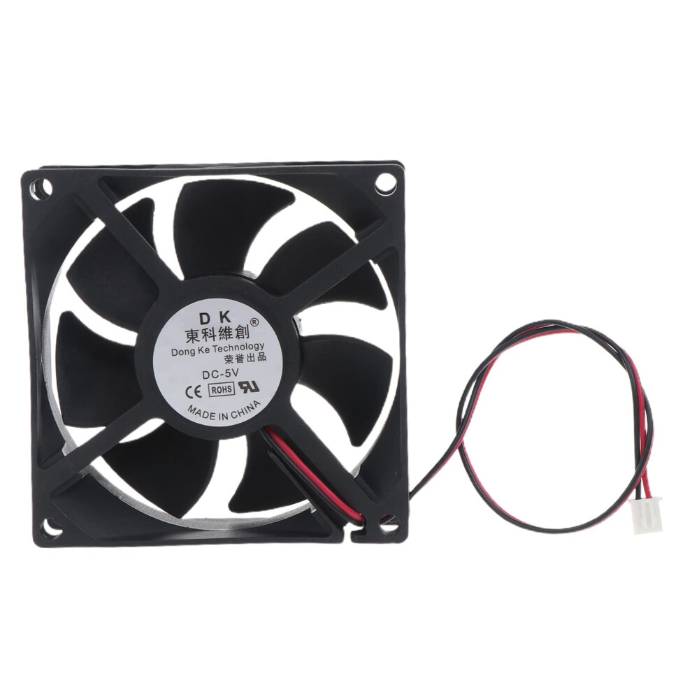 80Mm Pc Case Fan 12V 5V 24V 2Pin 8025 Speed 3300Rpm Low Noise Long Lifespan 9199774943116