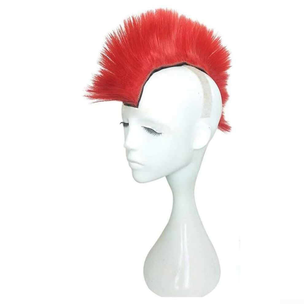 Motorcycle Helmet Mohawk Punk Style Fiber Trim Decoration For Full Face Helmets Red 9199774943253