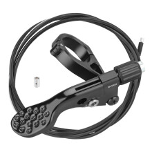 Mountain Bike Dropper Post Cable Remote Control Kit, Seat Post Remote, 31.6mm, 125mm Travel, Aluminum Alloy, Black