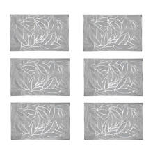 6 PièCes Feuilles Rectangulaires Napperons IsoléS Haut de Gamme HôTel Salle à Manger Restaurant Tapis de Table DéCoration Napperon éVidé A