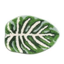 Tappetino da Bagno Antiscivolo a Forma di Palma con Foglia Verde Tappetino da Bagno Carino Monstera Tappetino da Bagno Super Assorbente,B