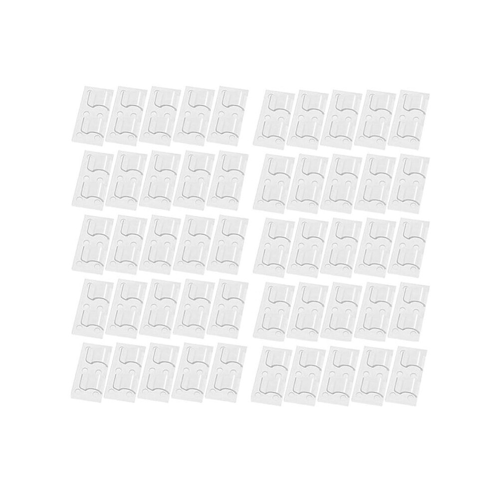 50Pcs Outdoor Light Clips Wire Fixers Self-Adhesive Wire Clips Cable Organizers For String Lights Decorations Cables 6031775145669