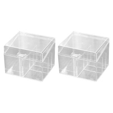 Postcard Sticker Storage Box Rectangular Translucent Packaging Box Dust-Proof Durable Jewelry Storage Box Card Organizer