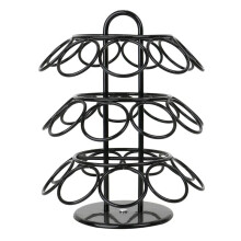 Kaffeepadhalter, Kaffeepadaufbewahrung Kompatibel für K-Cups (27 Pads), Drehbarer 360-Grad-Kaffeepadhalter, Schwarz