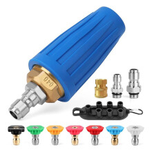 Idropulitrice con Ugello Turbo, Ugelli Rotanti per Idropulitrice da 4000 PSI (Massimo 5000 PSI) con Connessione Rapida da 1/4 Pollici e 3/8 Pollici,