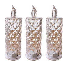 Bougie LED Sans Flamme, Lampe à Bougie en Plastique RéUtilisable, Veilleuse pour Mariage, Saint-Valentin, DéCorations de NoëL A