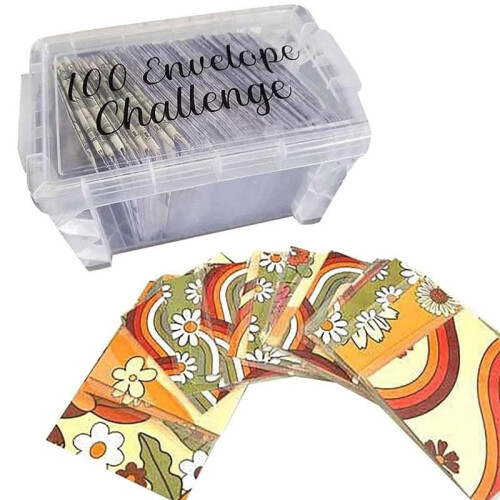 100 Envelopes Money Saving Challenge Budget Planning Handbook Mastering the Progress with Storage Box for Repay D