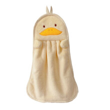 Serviette à Main Suspendue Absorbante pour BéBé, Mignon Pingouin Canard Doux pour la Peau des Enfants, Jaune