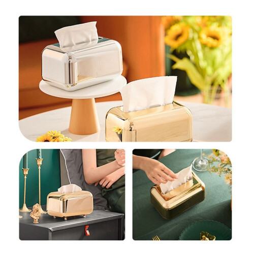 Luxe Gouden Tissue Dozen Opslag Servethouder Papier Case Organizer Ornament  Desktop 2