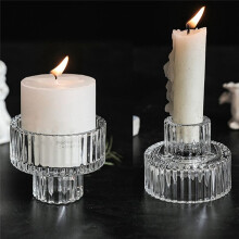 Candlestick Holders Set of 6, Candle Holders for Taper Candlesticks Transparent