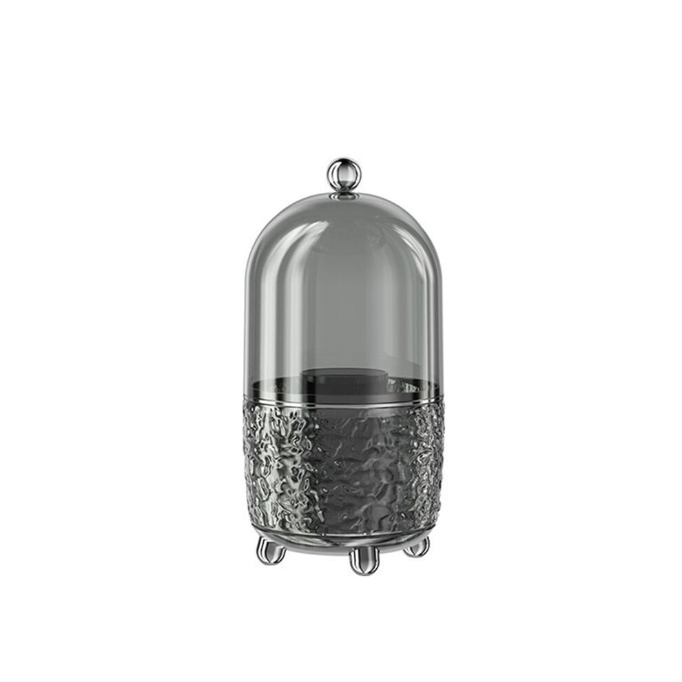 Makeup Brush Holder with Lid 360 Rotating Clear Dustproof Make  Brushes Container -C