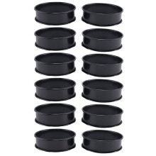 12Pack Crumpet Rings NONSTICK Engelska Muffinsringar 3,15 Tum - Rostfritt StåL Dubbelrullade TåRtringar för Bakning