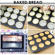 Muffinblech, 2Er-Pack Muffinblech Aus Kohlenstoffstahl für 12 Muffins, Antihaftbeschichtete Muffin-Backform, Muffinblech