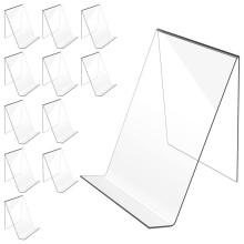 Lot de 12 Supports de Livre en Acrylique, Chevalet D'Affichage de Livre Transparent, Support de Support de Livre en Acrylique pour Afficher des Albums