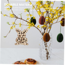 Houten Decoratief Hangend Pasen Hangend Houten Bord Paasversiering Onafgewerkt Houten Konijn