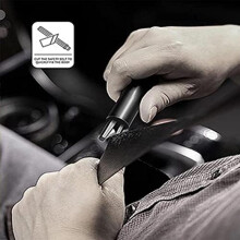 Sicherheitshammer, Sicherer Hammer-Glasbrecher, Glasbrecher und Sicherheitsgurtschneider, Auto-Notfall-Fluchtwerkzeug (Blau)
