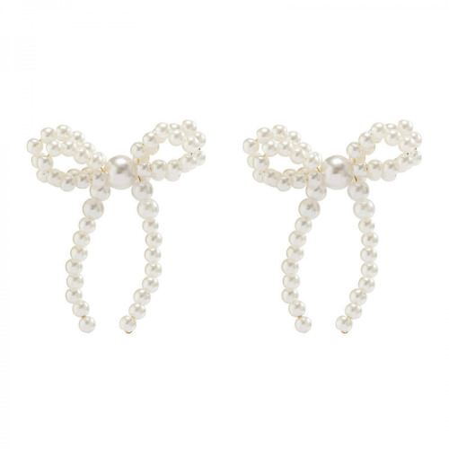 Orecchini a bottone alla moda con fiocco, gioielli da sposa, perline, orecchini a bottone multicolore3174