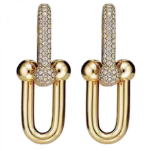 Einzigartige, elegante Hufeisen-Ohrringe: Perfektes Modeaccessoire – Goldfarben