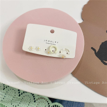 Retro Smiling Face Earrings Korean Style Red Love Set119