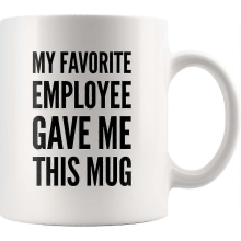 Tazza da caffè divertente da 11 once con scritta "Boss", regalo di compleanno e Natale per colleghi, umorismo da ufficio