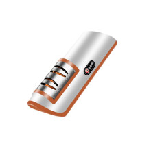 Afilador de Cuchillos EléCtrico Herramienta de Cocina Ajustable AutomáTica para Afilar RáPido Cuchillos Tijeras Naranja