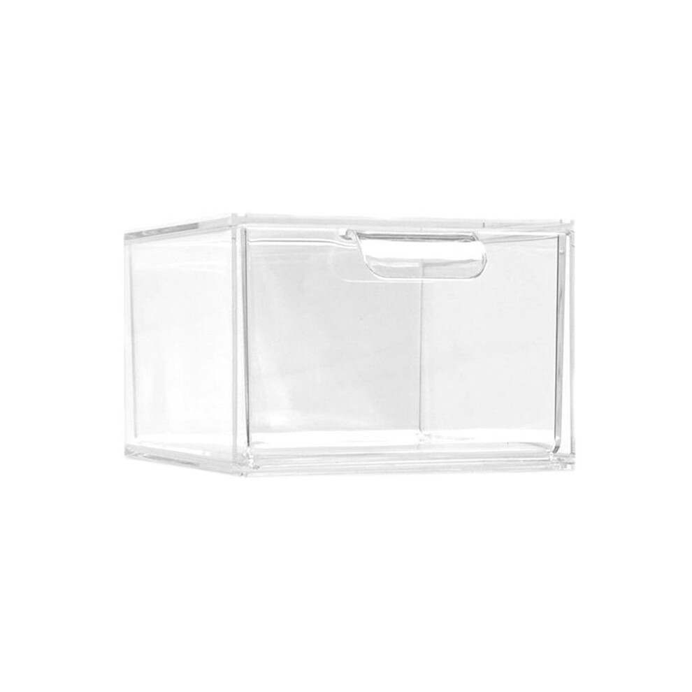 Light Stackable Makeup Organizer And Storage, Acrylic Organizers, Clear Plastic Storage Drawer With Handles For Vanity