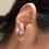 Ghost Skull Stud Earrings Punk Biker Men's Jewelry 1