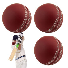 3 Pack Soft Cricket Training Balls PU Foam Durable Safe for Beginners Garden and Family Play