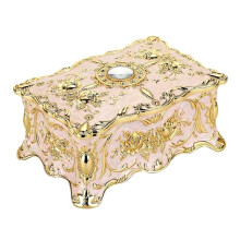 Scatola per Gioielli Vintage, Piccola Scatola per Gingilli Smaltata, Scatola Rettangolare per Scrigni del , Scatola Decorativa per Gioielli
