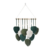 Macrame Wall Hanging Leaves, Boho Macrame Wall Decor, Wall Hanging Handmade Woven Leaves Tassels , B