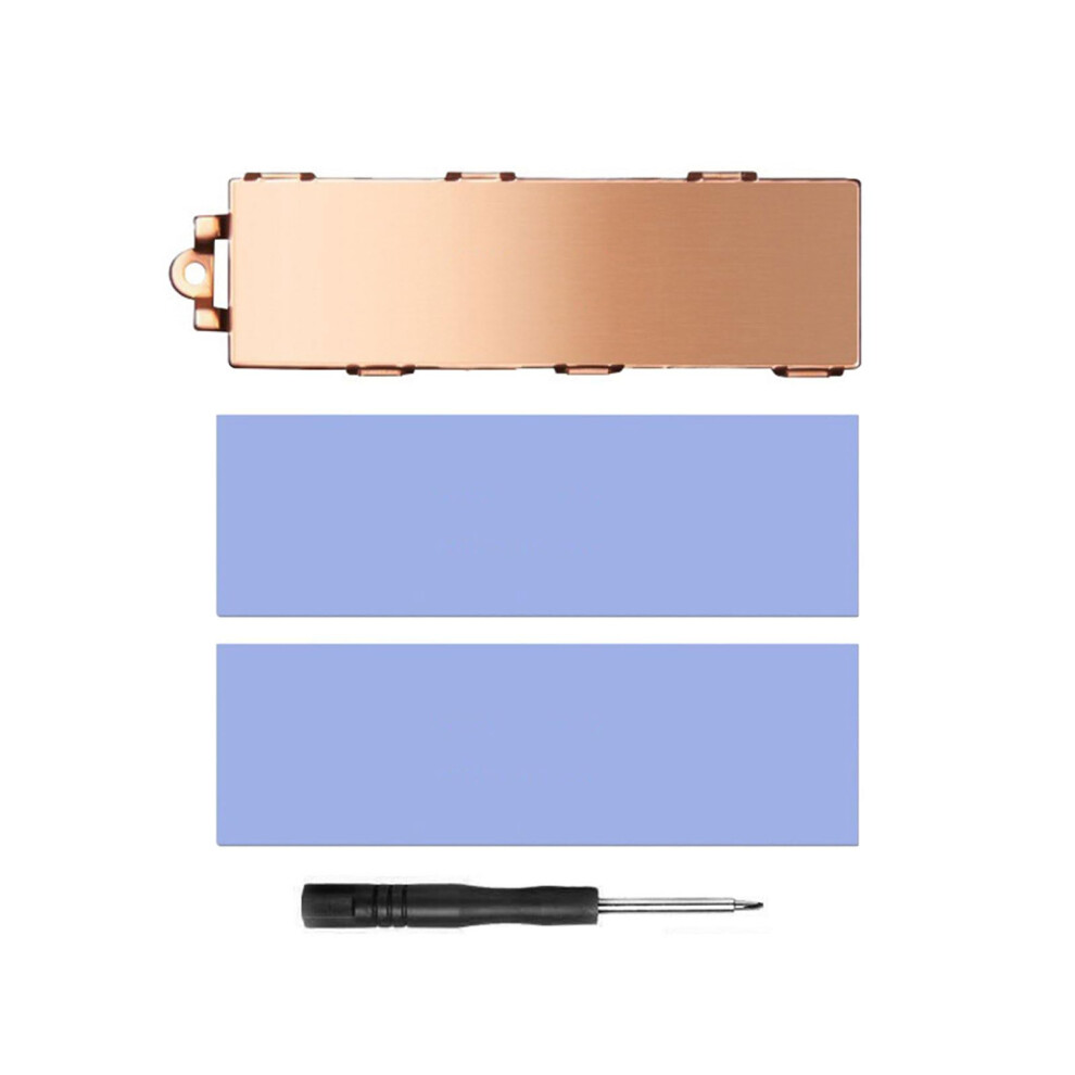 M.2 Nvme 2280 Ssd Heatsink Cooling Plate Copper Thermal Shield 70X22x6mm Efficient Heat Dissipation Black 9189345524554