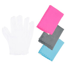 3 Pack Saxophone & Wind Instrument Cleaning Cloths with Gloves, 23.5cm