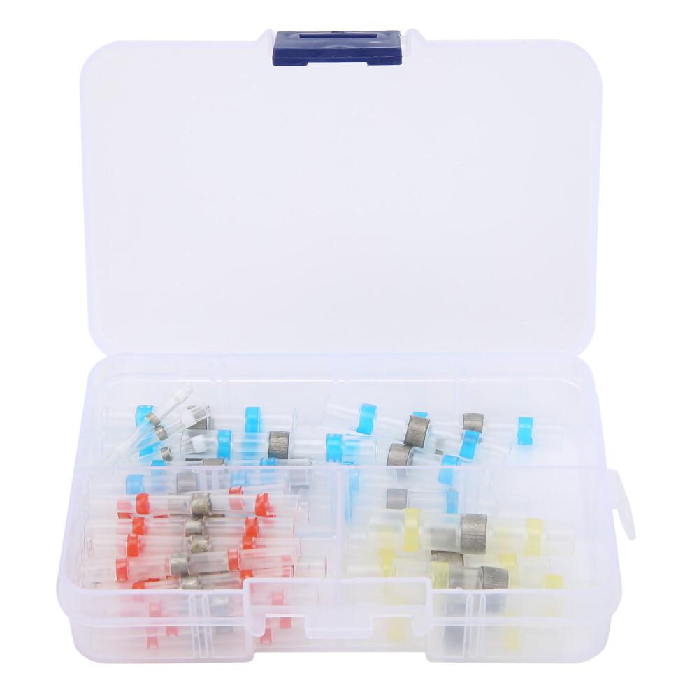 50PCS Schrumpf Stoßverbinder Weiß Rot Blau Gelb