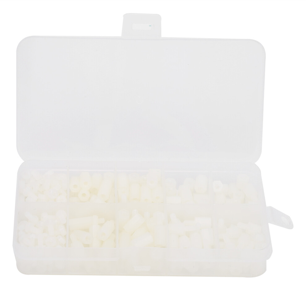 300Pcs M3 Weiß Nylon Schraube Set Isolierung
