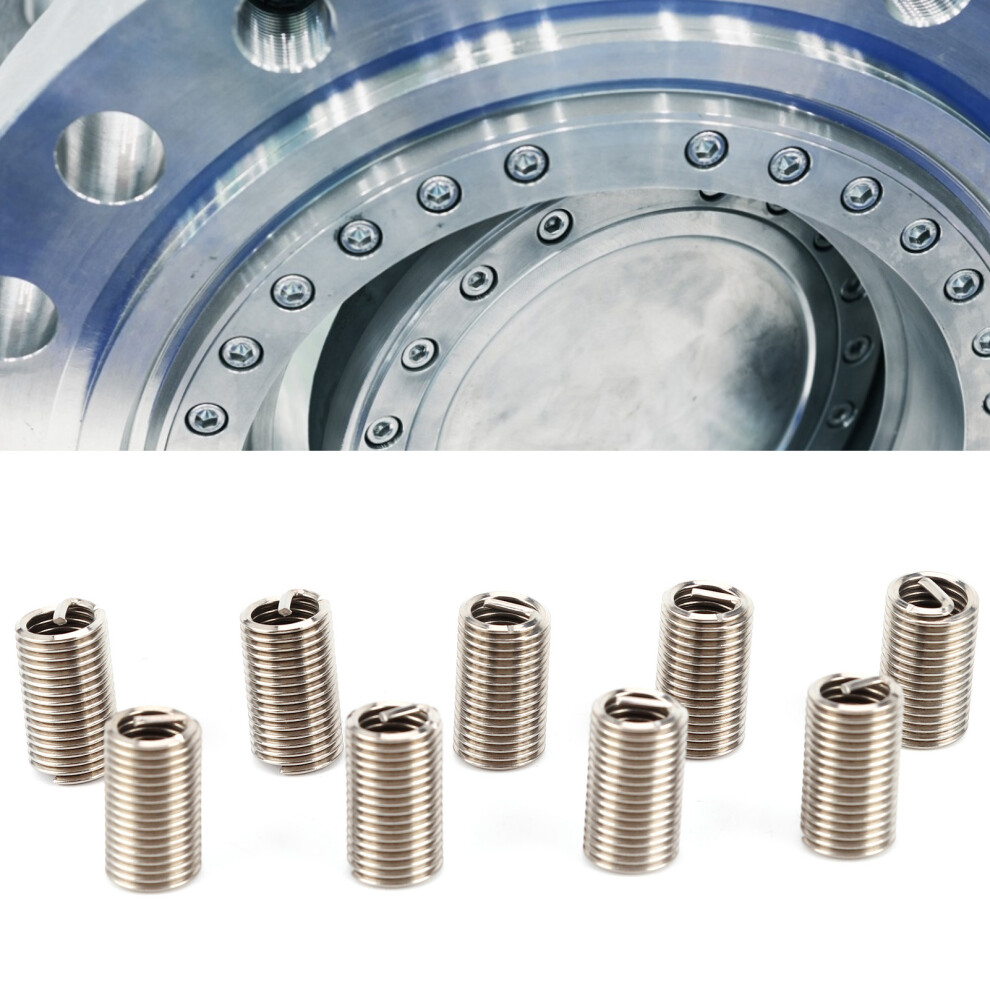 50Pcs M8x1.25x3d Stainless Steel Thread Repair Inserts For Aluminum & Plastic 4981379091195
