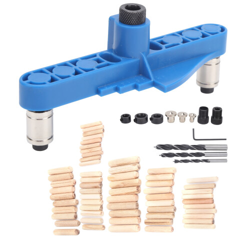 2-In-1 Woodworking Hole Locator Kit, ABS Drilling Guide, British Scale 1