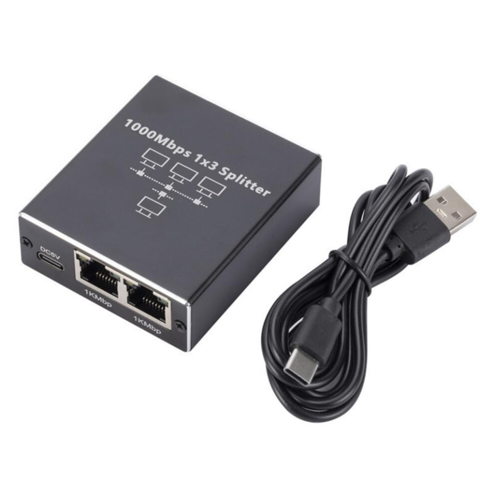 Ethernet Splitter 1 To 4 Ports Gigabit Speed Rj45 Network Adapter For Multidevice Connection 9189345524844
