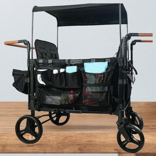 Functional Stroller Cargo Net Bag Elastic Hooks Universal Fit One Size Fits Most Strollers 1
