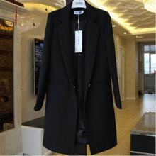 Women's Slim Blazer Jacket Long Sleeve Casual Coat WindbreakerblackXL