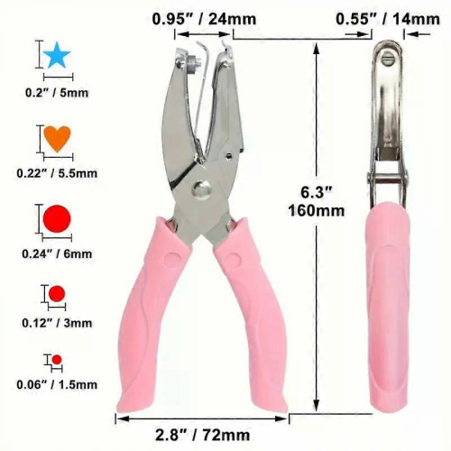Cute Star Heart Circle Hole Punch DIY Craft Shape Cutter 1