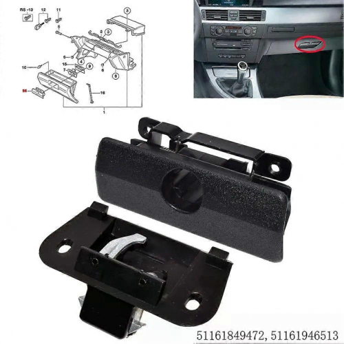 2pcs Glove Box Lock Catch Handle For BMW 3 E30 5 E34 7 E23 Z1 Z3 1
