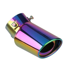 Car Exhaust Tip 2.5 Inch Inlet Stainless Steel Chrome Rear Muffler Tail Pipe for Cars